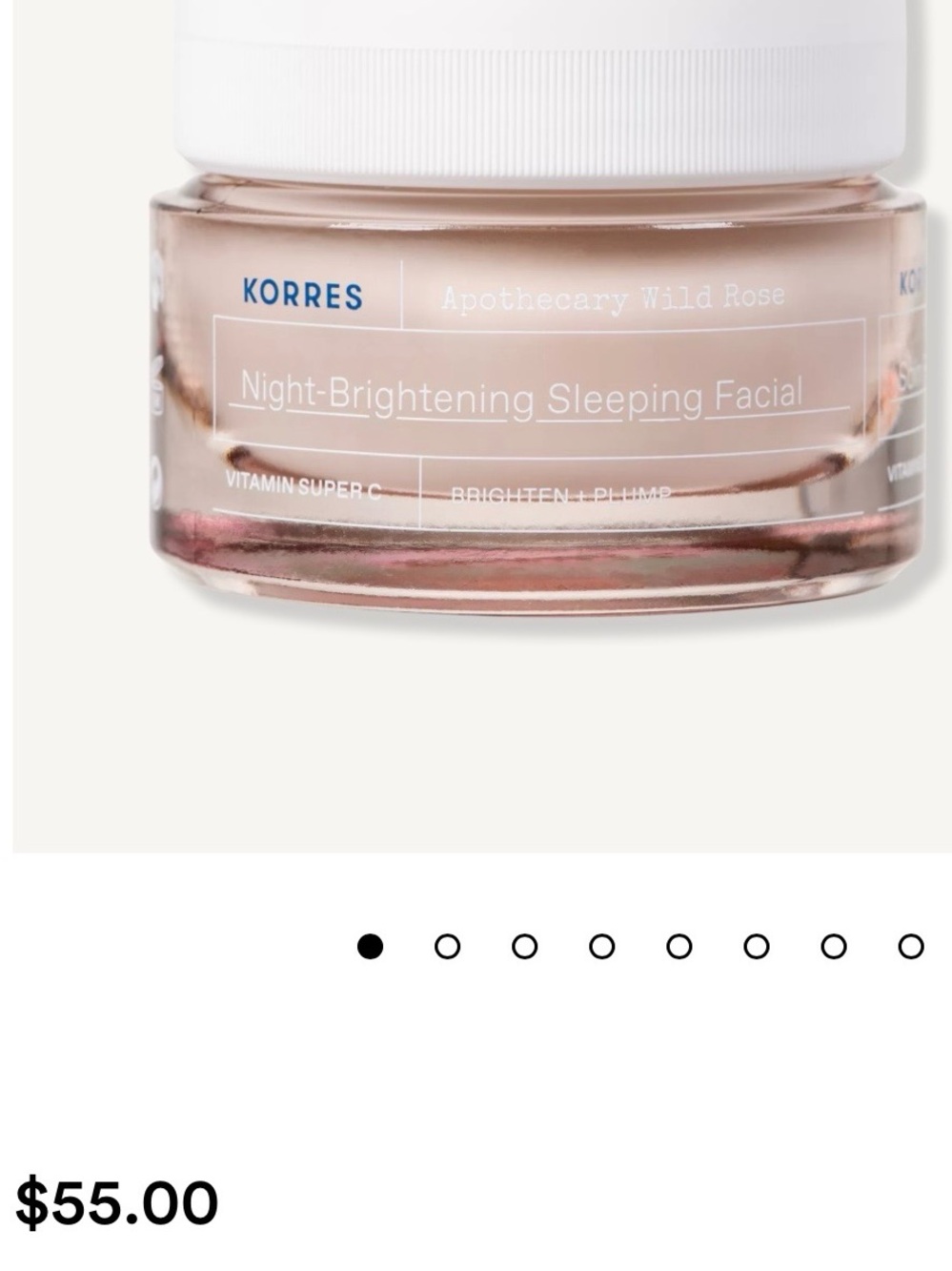 KORRES Apothecary Wild Rose Night-Brightening Sleeping Facial, Full Size